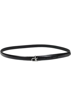 Calvin Klein Akcesoria, Kobieta, Czarny, 75 CM, Czarny Pasek z Kokardą