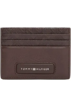 Tommy Hilfiger Akcesoria, Mężczyzna, brązowy, ONE SIZE, Skóra, Brązowe Portfele Skórzane
