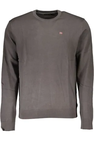 Napapijri Swetry, Mężczyzna, Szary, 2XL, Bawełna, Klasyczny Szary Sweter z Bawełny