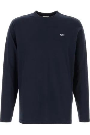 Autry Koszulki, Mężczyzna, Niebieski, L, Granatowy Bawełniany T-shirt