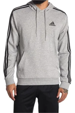 adidas Bluzy, Mężczyzna, Szary, M, 3 Stripe French Terry Hoodie
