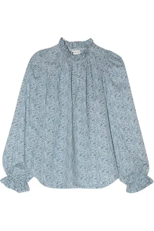 Apof Bluzki, Kobieta, Niebieski, S, Bluzka Annabella z kwiatami Liberty Fabric