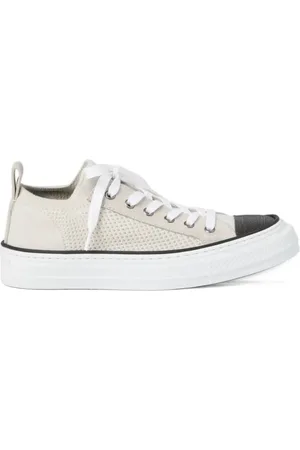 Brunello Cucinelli Buty, Kobieta, Biały, 36 EU, Canvas Sneakers