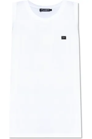Dolce & Gabbana Koszulki, Mężczyzna, Biały, L, T-shirt bez rękawów