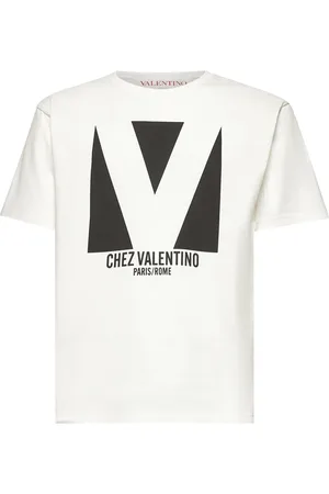 VALENTINO Koszulki, Mężczyzna, Beżowy, S, Stylowe Ivory T-shirty i Polosy