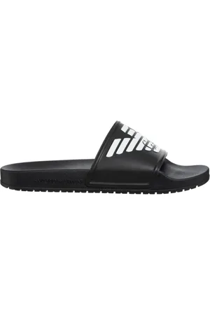 Emporio Armani Buty, Mężczyzna, Czarny, 38 EU, Czarne Klapki Model 3Z1M51
