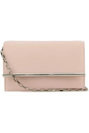 Alexander McQueen Torebki, Kobieta, Różowy, ONE SIZE, Różowa Skórzana Kopertówka Cross-Bar