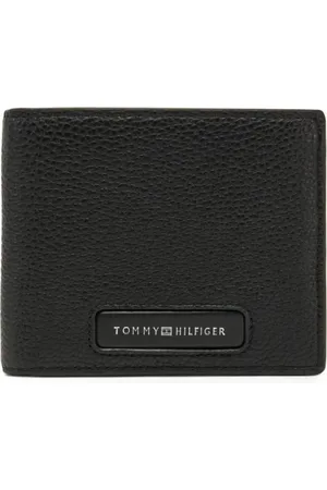 Tommy Hilfiger Akcesoria, Mężczyzna, Czarny, ONE SIZE, Skóra, Czarne Portfele Skórzane