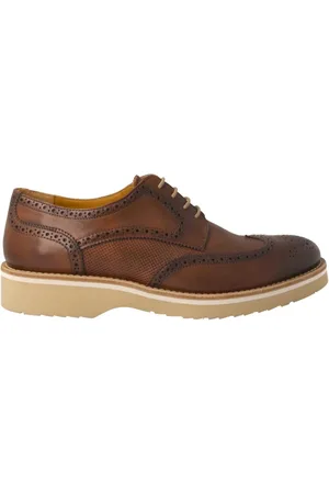 Calce Buty, Mężczyzna, brązowy, 40 EU, Brązowe męskie buty oxford z skóry