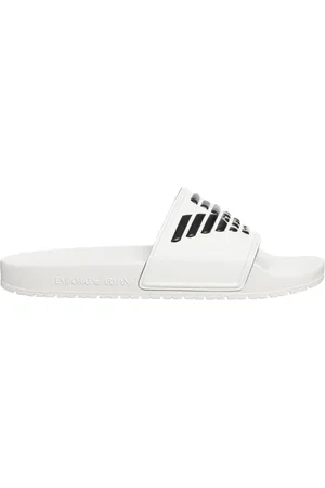 Emporio Armani Buty, Mężczyzna, Biały, 36 EU, Drukowane Klapki dla Kobiet