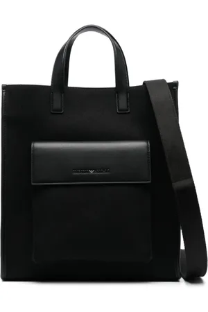 Emporio Armani Torebki, Mężczyzna, Czarny, ONE SIZE, Stylowa Torba na Zakupy