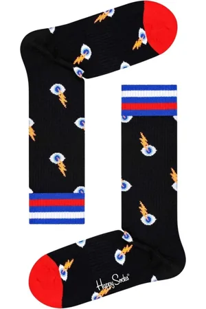 Happy Socks Bielizna, Kobieta, Wielobarwność, S, Skarpetki z nadrukiem piorunów