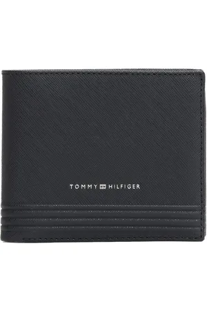 Tommy Hilfiger Akcesoria, Mężczyzna, Niebieski, ONE SIZE, Niebieski Portfel Skórzany