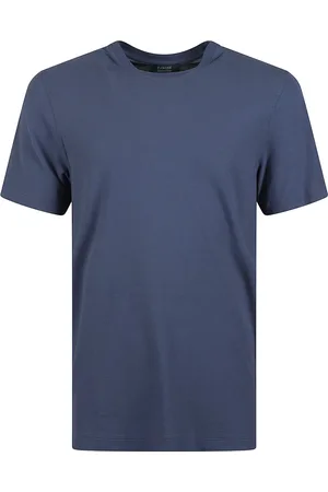 ZANONE Koszulki, Mężczyzna, Niebieski, L, Denim, Denim Bawełniana Koszulka Jersey