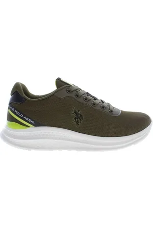 U.S. Polo Assn. Buty, Mężczyzna, Zielony, 42 EU, Poliester, Zielone Poliestrowe Męskie Sneakersy