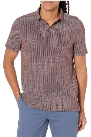 Armani Exchange Koszulki, Mężczyzna, Czerwony, L, Polo z geometrycznym nadrukiem z bawełny