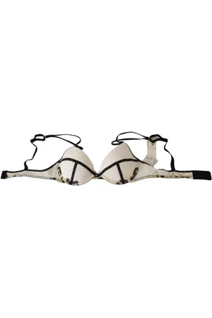 Roberto Cavalli Bielizna, Kobieta, Biały, M, Biustonosz push-up w panterkę
