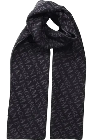 Armani Exchange Akcesoria, Mężczyzna, Szary, ONE SIZE, Ciepły szal z wełnianej mieszanki dla mężczyzn