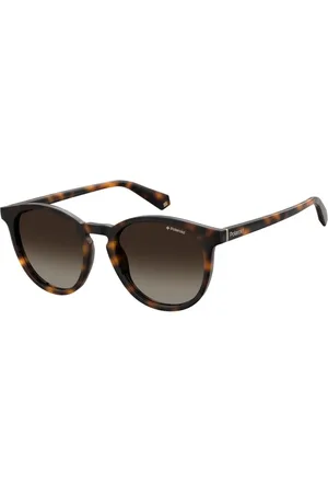 Polaroid Akcesoria, unisex, brązowy, ONE SIZE, Brązowe Okrągłe Okulary przeciwsłoneczne z Brązowymi Soczewkami