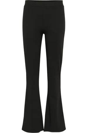 Kaffe Spodnie, Kobieta, Czarny, XL, Spodnie Legginsy Flared Czarny Głęboki