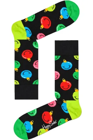 Happy Socks Bielizna, Kobieta, Wielobarwność, S, Nylon, Kolorowe Świąteczne Skarpetki Crew