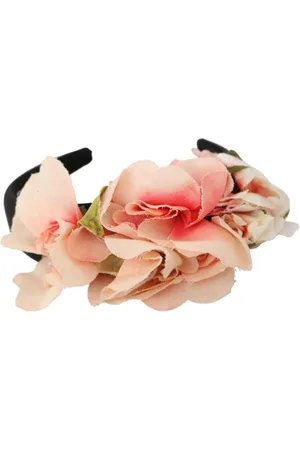 Dolce & Gabbana Akcesoria, Kobieta, Wielobarwność, ONE SIZE, Luksusowy Opaska Kwiatowa Tiara