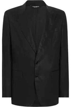 Dolce & Gabbana Kurtki, Mężczyzna, Czarny, M, Czarne Kurtki z Klapami