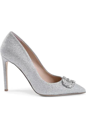 DEE OCLEPPO Buty, Kobieta, Szary, 39 EU, Glitter Pump z logo