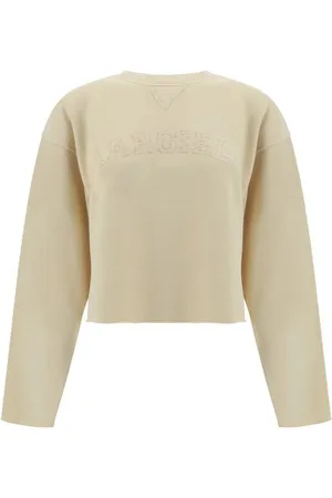 Maison Margiela Bluzy, Kobieta, Beżowy, S, Żakardowy sweter z bawełny