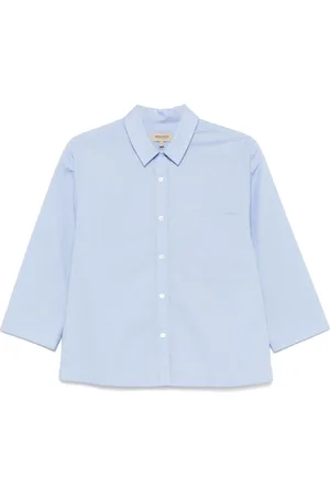 Woolrich Bluzki, Kobieta, Niebieski, M, Jasnoniebieska Koszula z Guzikami