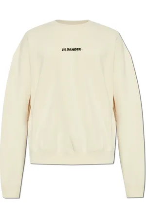 Jil Sander Bluzy, Mężczyzna, Beżowy, XL, Bawełna, Bluza z logo