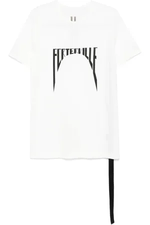 Rick Owens Koszulki, Mężczyzna, Biały, S, Rnep 1P T-Shirts Mleko/Czarny Level T