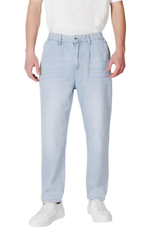 GIANNI LUPO Jeansy, Mężczyzna, Niebieski, L, Jasnoniebieskie Casualowe Jeansyy Bawełniane