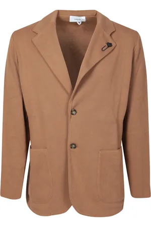 LARDINI Kurtki, Mężczyzna, Beżowy, L, Sweter Minimalistyczny Design