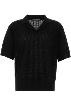 Dolce & Gabbana Koszulki, Mężczyzna, Czarny, S, Czarna Bawełniana Koszulka Polo