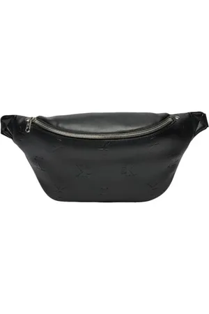 Calvin Klein Torebki, Mężczyzna, Czarny, ONE SIZE, Len, Czarna Torba Polietylenowa Kolekcja Męska