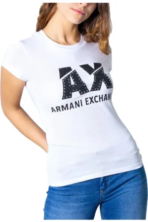 Armani Exchange Koszulki, Kobieta, Biały, XS, Podkoszulek