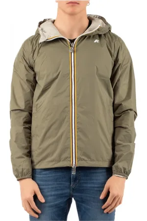 K-Way Kurtki, Mężczyzna, Zielony, 2XL, Lekka Kurtka Składana