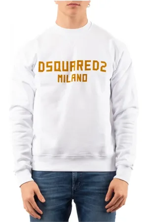 Dsquared2 Bluzy, Mężczyzna, Biały, XL, Stylowy Sweter