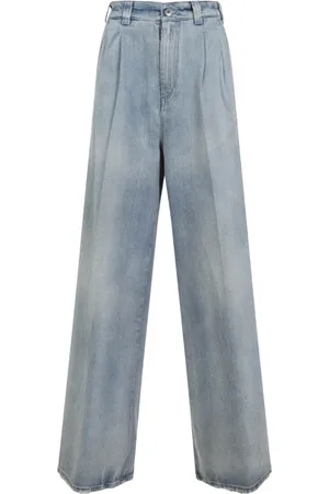 Maison Margiela Jeansy, Kobieta, Niebieski, S, Niebieskie Dżinsy dla Kobiet Stylowy Design