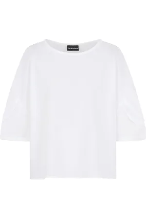 Emporio Armani Koszulki, Kobieta, Biały, M, Koszule Bawełniane