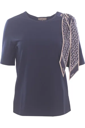HERNO Koszulki, Kobieta, Niebieski, M, Niebieskie T-shirty i Pola