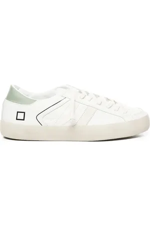 D.A.T.E. Buty, Mężczyzna, Biały, 43 EU, Zamsz, Białe Zielone Skórzane Sneakersy