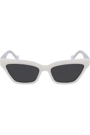 Liu Jo Akcesoria, Kobieta, Biały, ONE SIZE, Wstrzyknięte okulary przeciwsłoneczne z detalami kontrastowymi