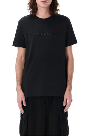 Canada Goose Koszulki, Mężczyzna, Czarny, L, T-shirt z haftem Wordmark