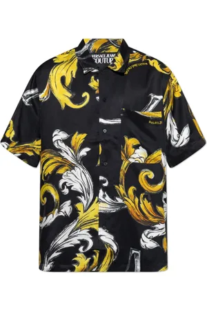 VERSACE Koszule, Mężczyzna, Czarny, L, Koszula z logo