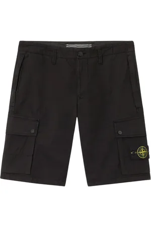 Stone Island Szorty, Mężczyzna, Czarny, W34, Bawełna, Supima® Bawełna Cargo Bermuda Twill