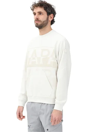 Napapijri Bluzy, Mężczyzna, Biały, M, Sweter Anghiari Crewneck Wiosna Lato