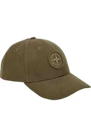 Stone Island Akcesoria, Mężczyzna, Zielony, ONE SIZE, Czapka z wełny/poliestru gabardynowej