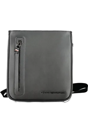 Tommy Hilfiger Torebki, Mężczyzna, Czarny, ONE SIZE, Regulowany Pasek Czarny Zamek Błyskawiczny